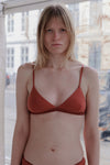 BASERANGE Mississippi bra narrow side series collection bamboo fiber bamboo cotton soft underwear France BAS-BRMI-BL-AU23-SHAOHONG burn red